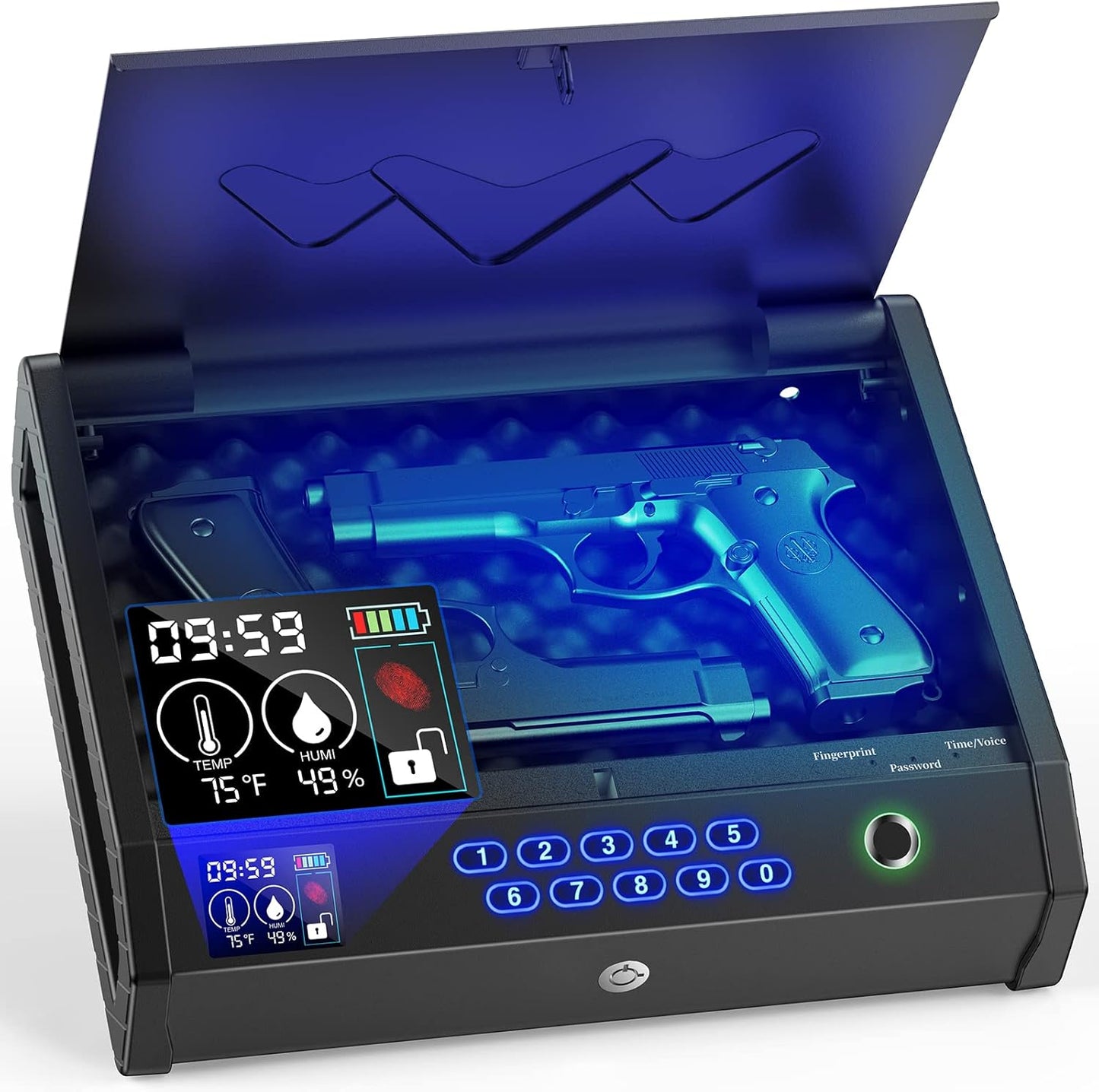 Biometric Gun Safe with LCD Display for Quick Access and Security