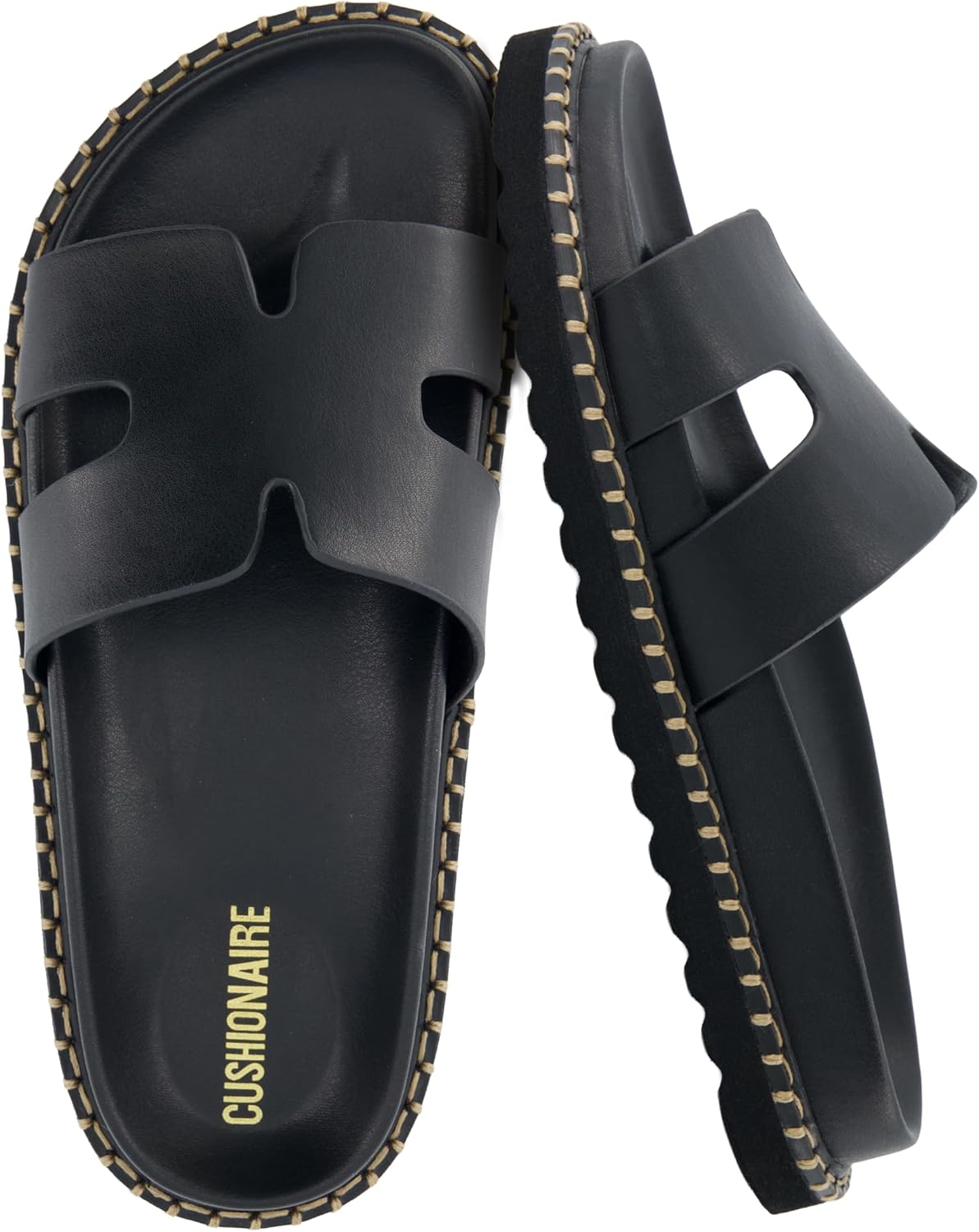 CUSHIONAIRE Crisp Womens Slide Sandal with Memory Foam Comfort