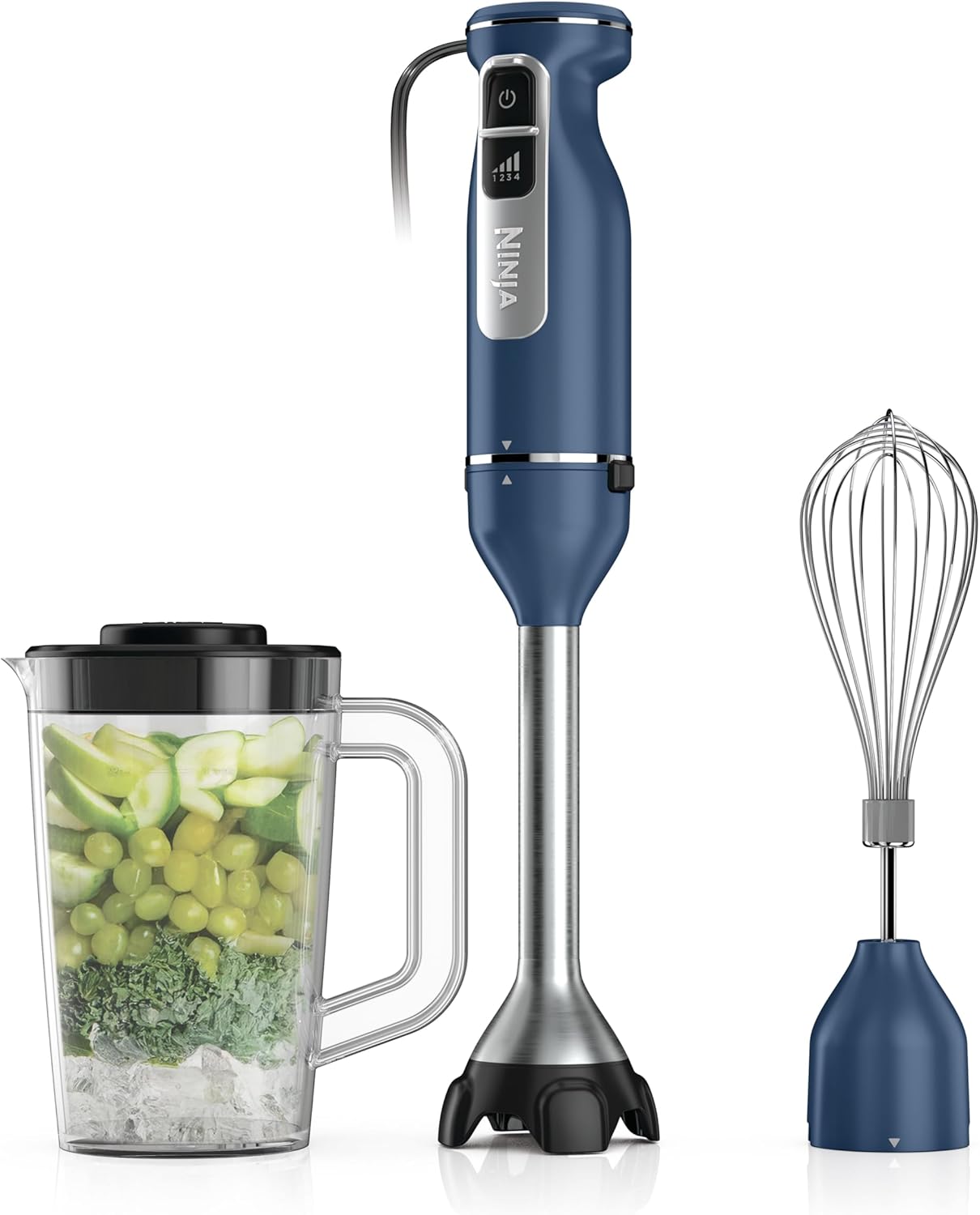 Ninja Immersion Blender with Whisk and 4-Cup Vessel for Smoothies