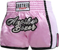 Kids Metallic Letter Embroidery Boxing Shorts - Flexible Kick Training