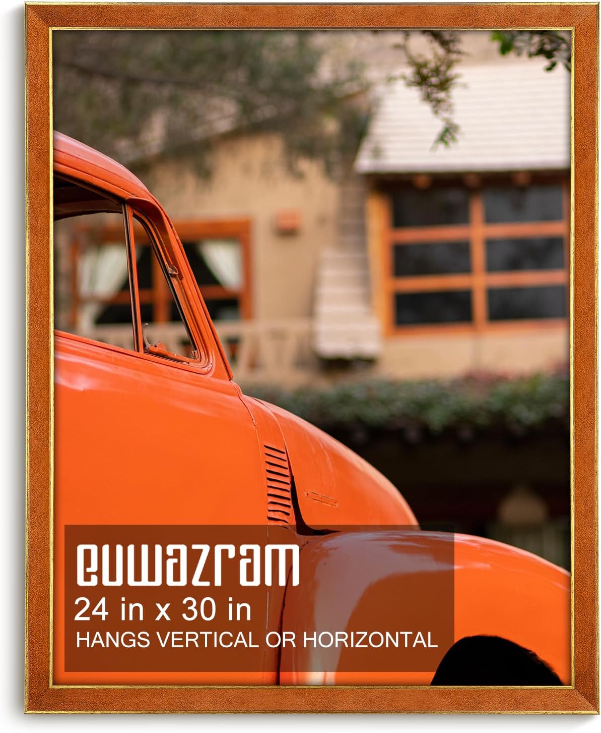 Elegant Brown Suede 24x30 Frame for Photos and Artwork