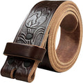 100% One-Piece Full Grain Leather Belt Strap 1-1/2 in - Durable Men's