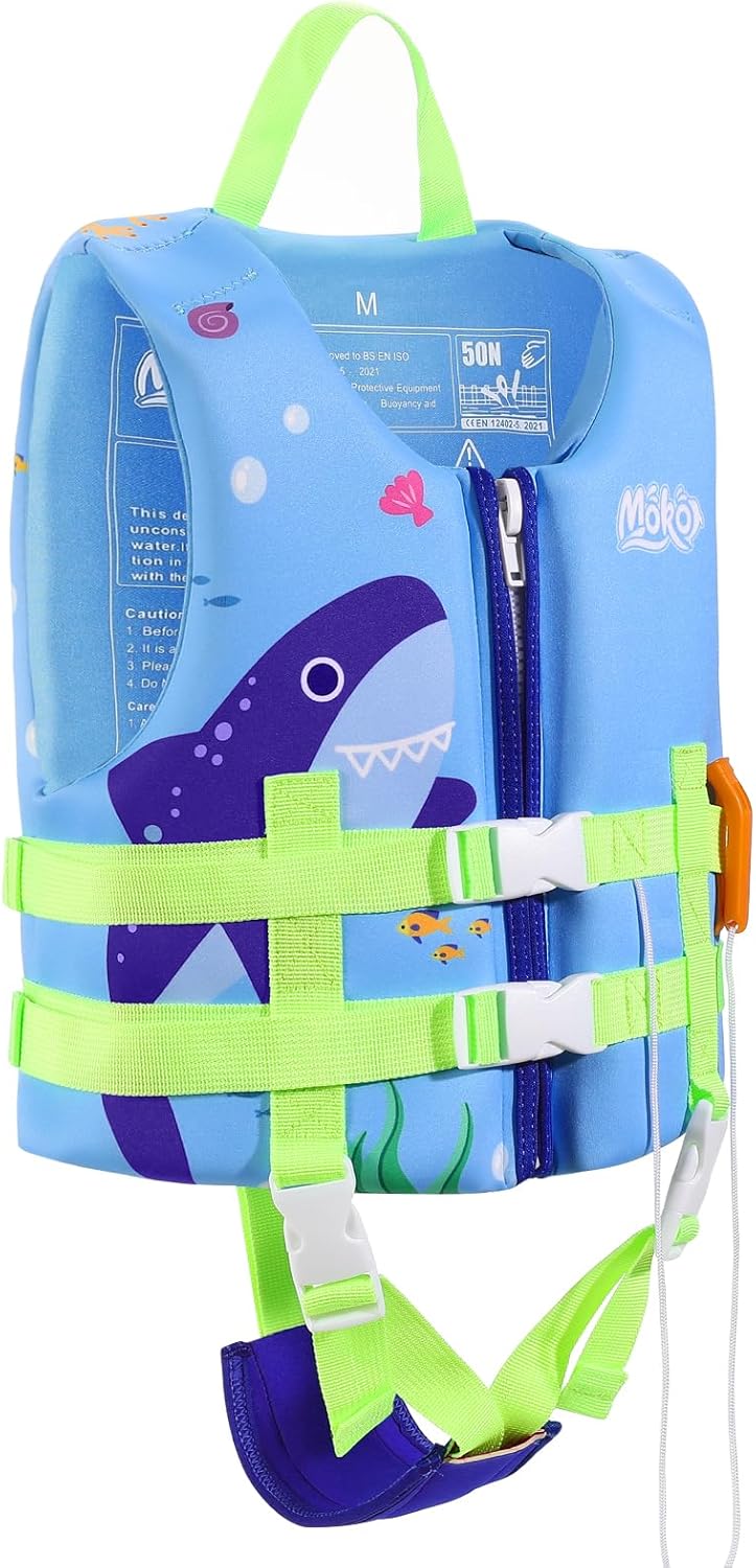 MoKo Swimming Vest for Kids 27-46 lbs - Cute Shark Design