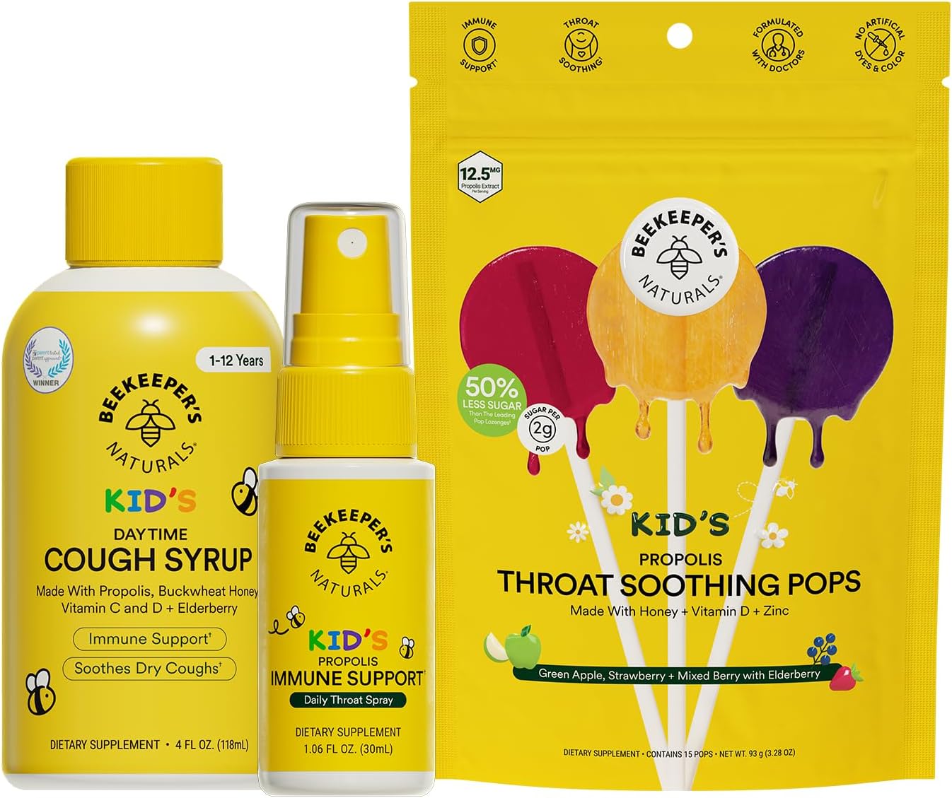 Kid's Immune Support Essentials with Propolis Throat Spray