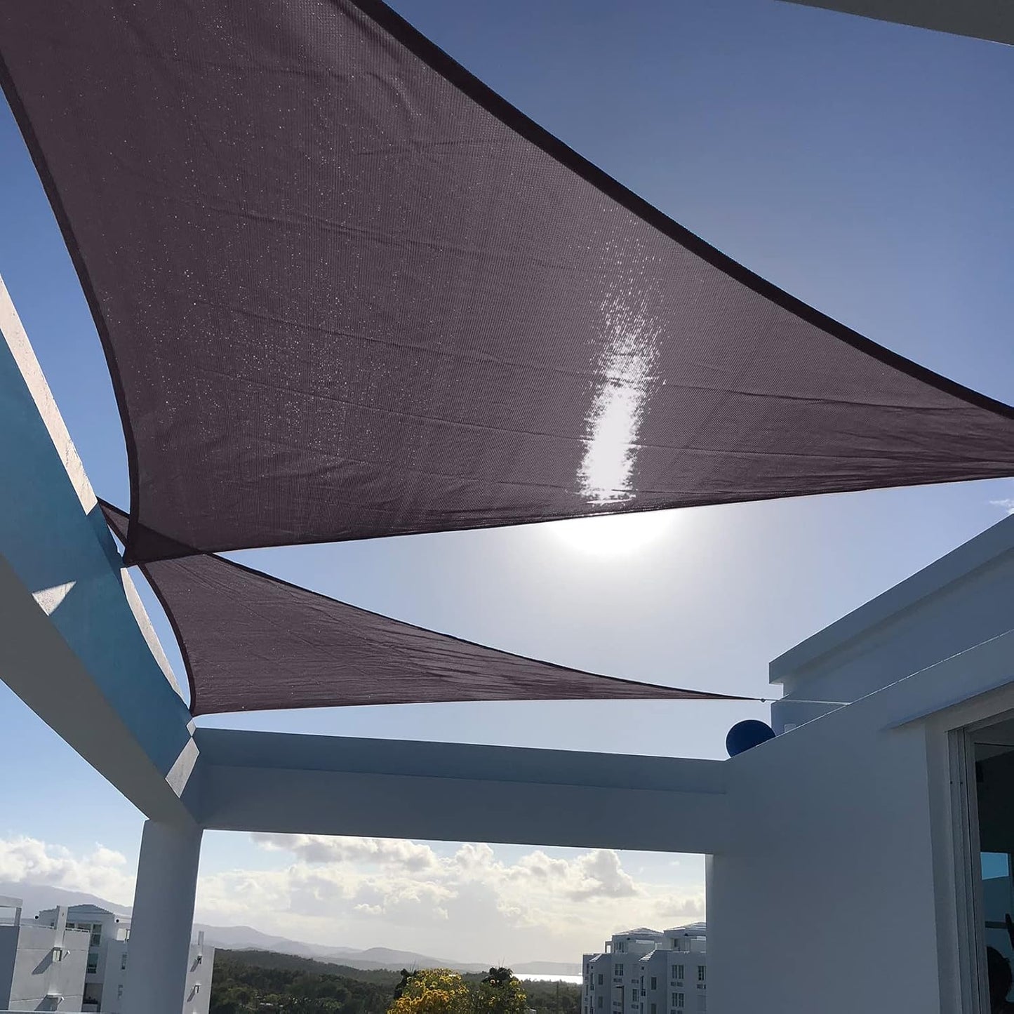 Custom Size Charcoal Sun Shade Sail for Outdoor Spaces