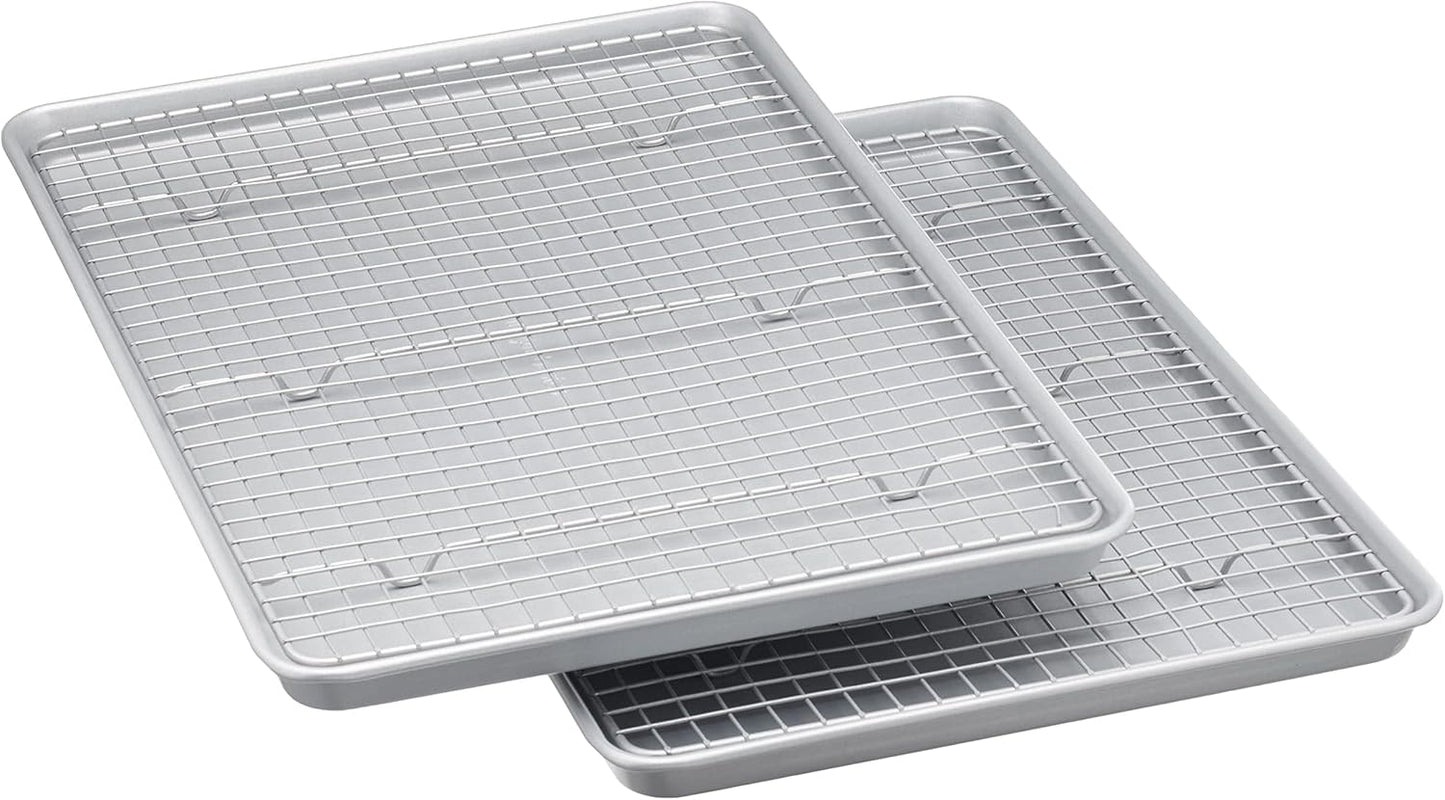 Nonstick Baking Sheets & Cooling Rack Set for Effortless Cooking