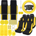 Woanger 47 Car Seat Cover Full Set for Women - Yellow Cozy Interior