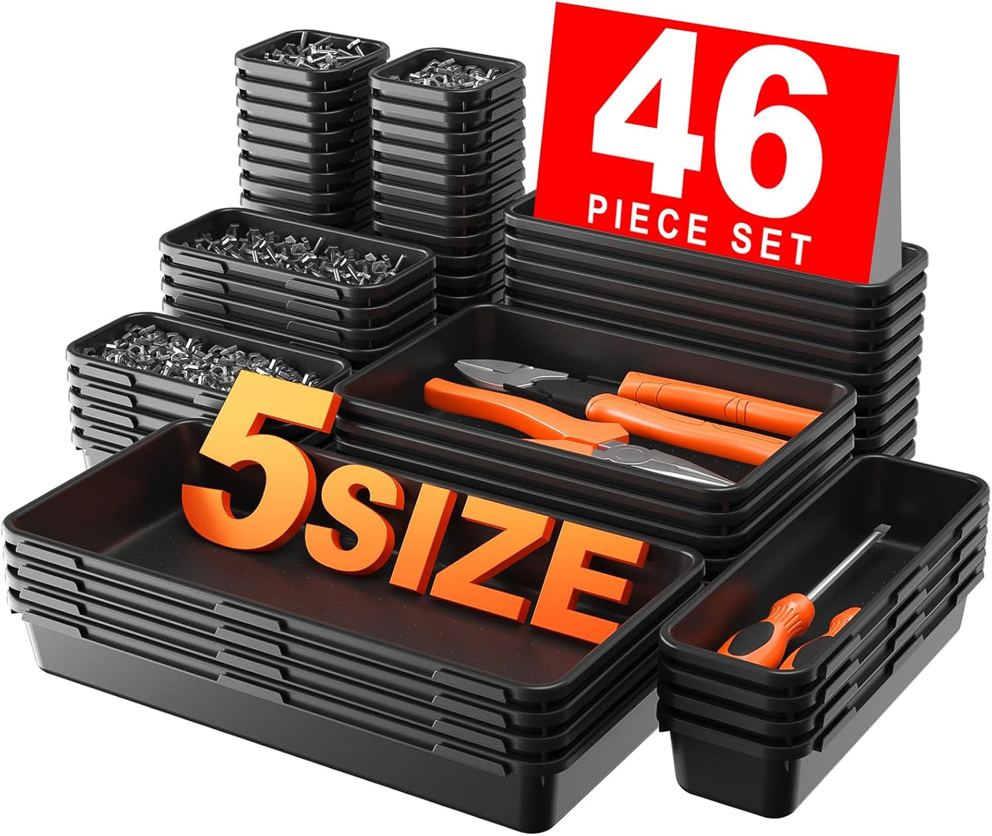 A-LUGEI 5-Piece Organizer Tray Set - Efficient Storage Solution!