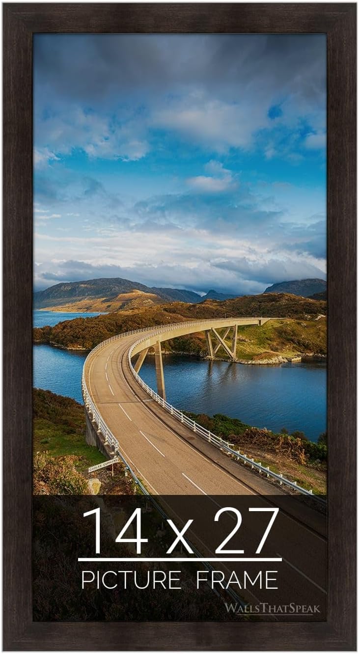 Espresso Brown Picture Frame for Puzzles Posters Photos Artwork
