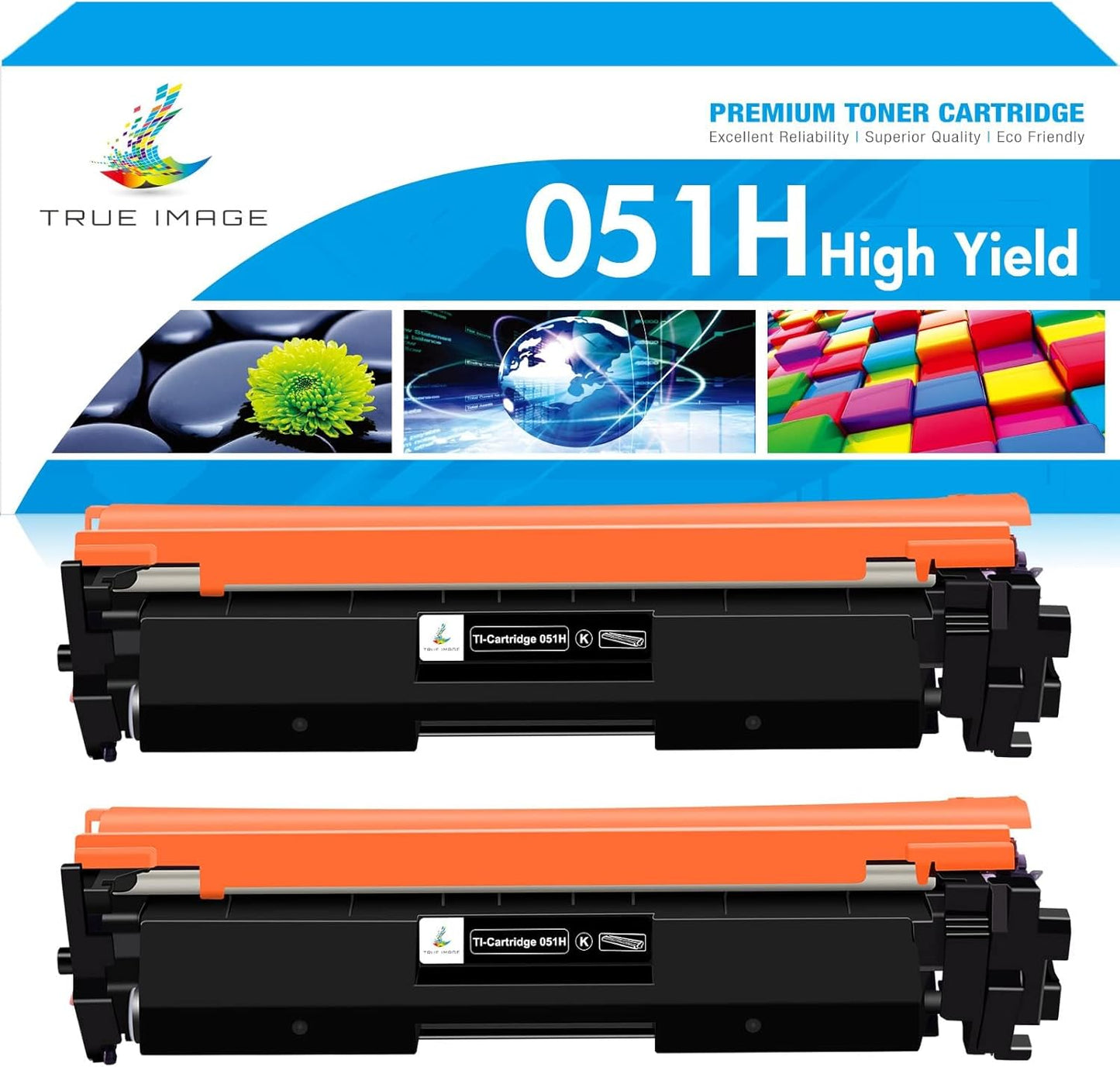 High-Yield 051H Toner Cartridge for Canon Printers - 2-Pack