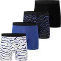 Mens Bamboo Viscose Boxer Briefs 4 or 7 Pack - Soft Comfortable Fit