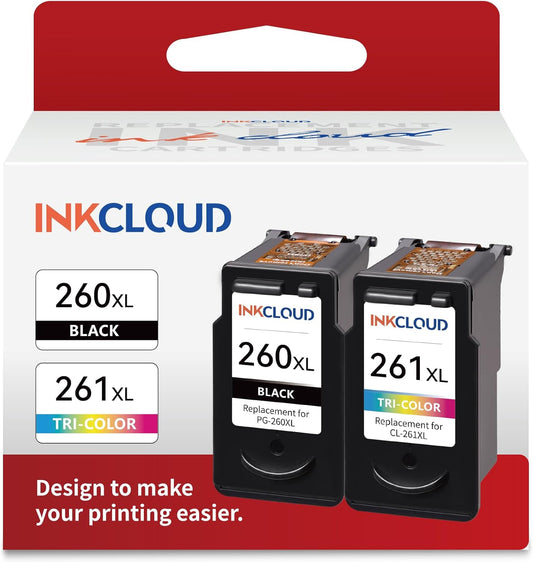 INKCLOUD Compatible Ink Cartridges for Canon Printers - 2 Pack