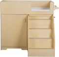 Portable Baby Changing Table Dresser with Stairs on Wheels - Safe
