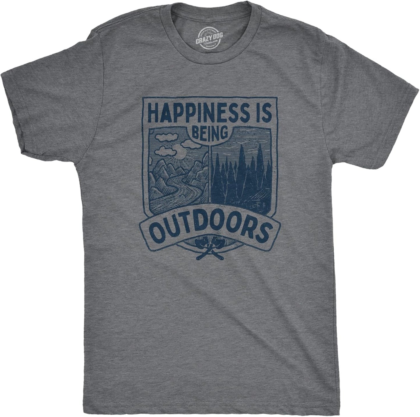 Cool Funny Camping Tees for Men by Crazy Dog
