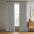Velvet Thermal Blackout Curtains 108 in Panel - Reflection Grey