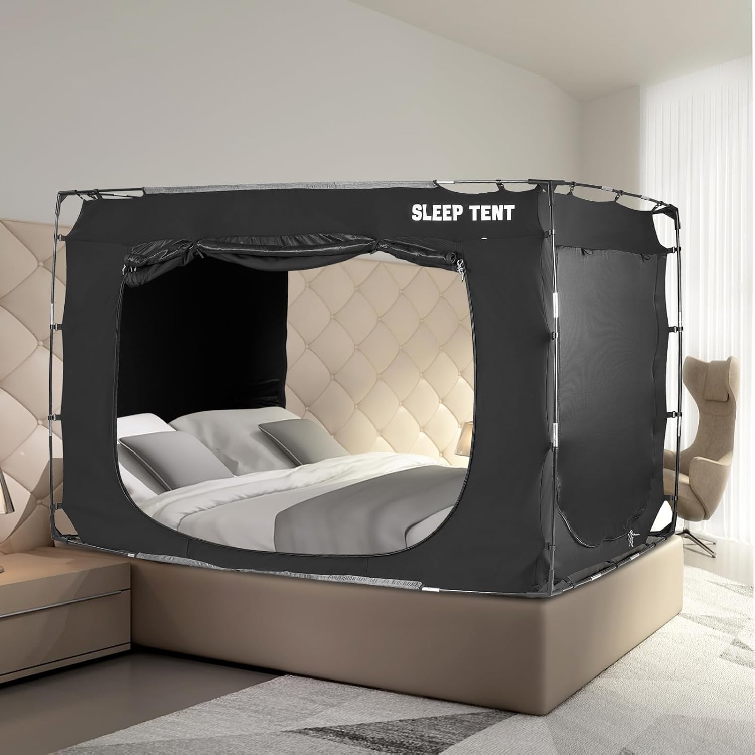 YAVIL Twin Bed Tent: 98% Blackout Privacy