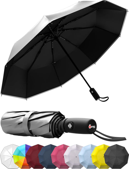 REPEL Windproof Travel Umbrella - Compact & Durable Design