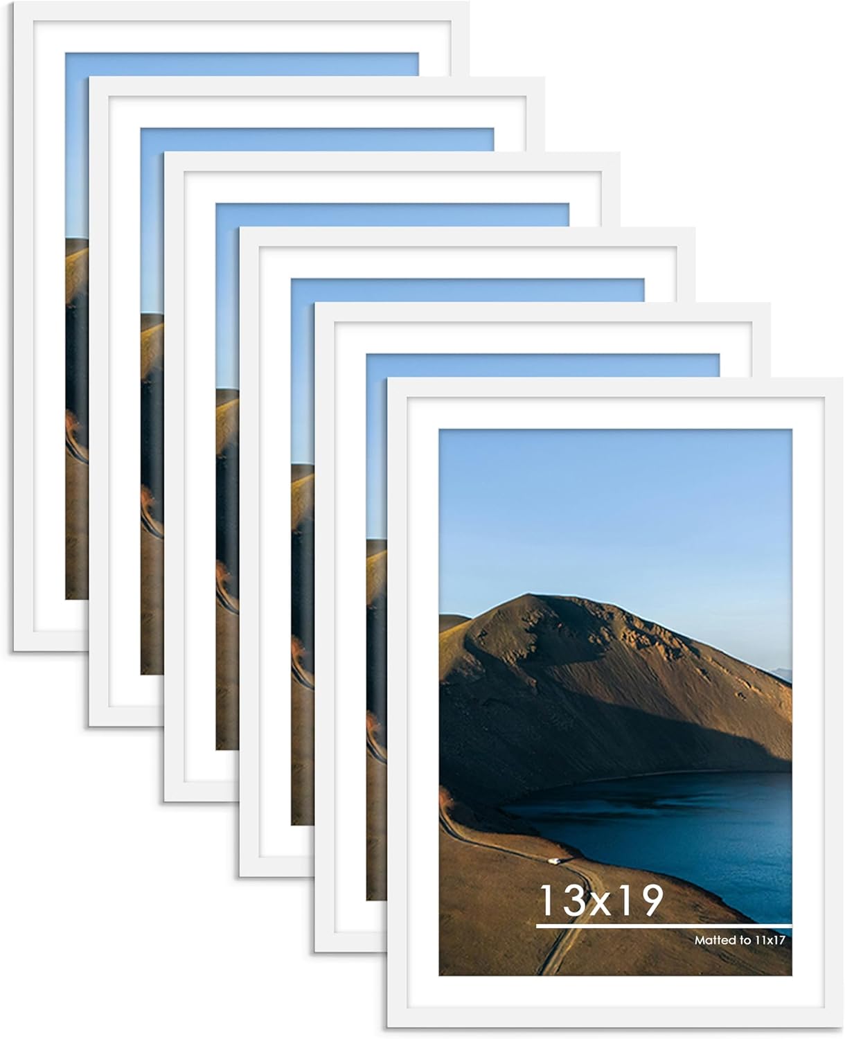 13x19 Picture Frame Set of 6 for Wall Mounting Display