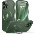 iPhone 16 Pro Max Magnetic Case with 360 Spin Stand - Green