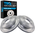 TRQ Rear Brake Rotors Set Vented Compatible with 2017-2023 Nissan