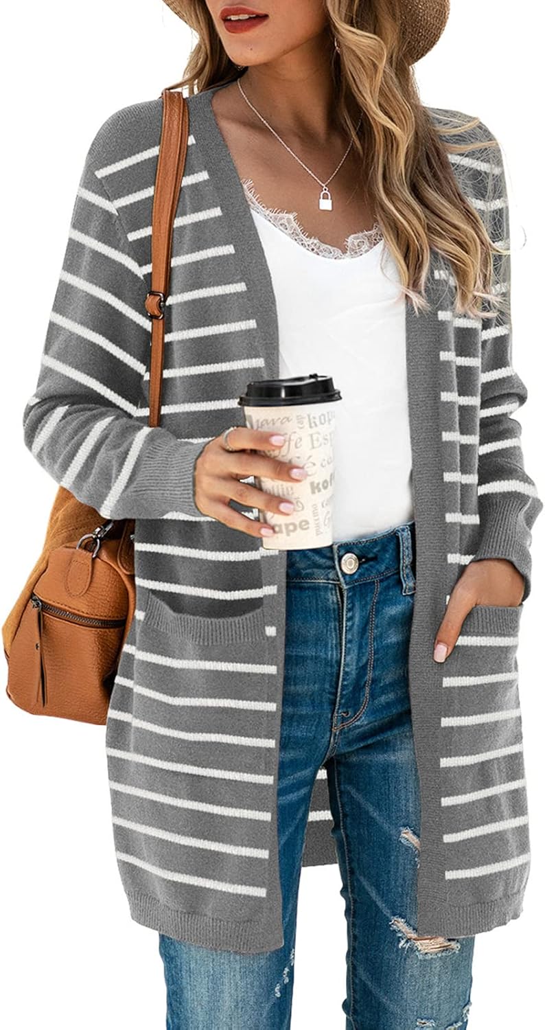 TASAMO Women's Kimono Cardigan: Oversized Soft Knit Sweater