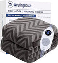 Electric Blanket Heated Throw Blanket 50x60 - Soft Flannel Heated