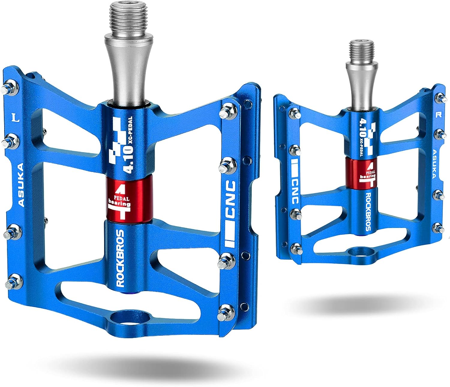 ROCKBROS 4 Bearings Mountain Bike Pedals for Ultimate Grip