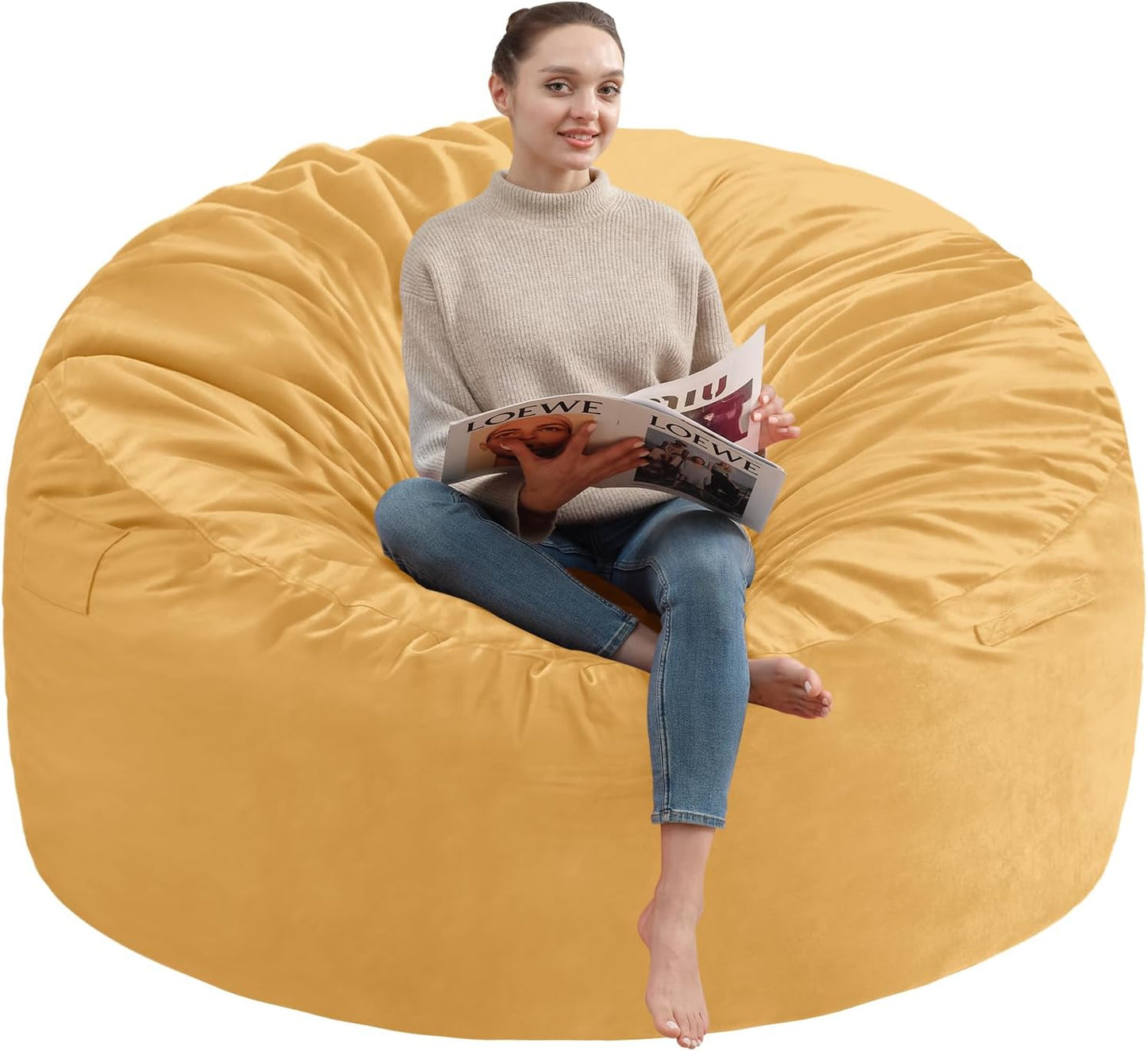 5FT Bean Bag Chair with Memory Foam for Ultimate Comfort