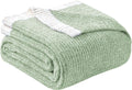 Ultra Soft Ribbed Throw Blanket 50 x 60 in - Super Cozy Sage