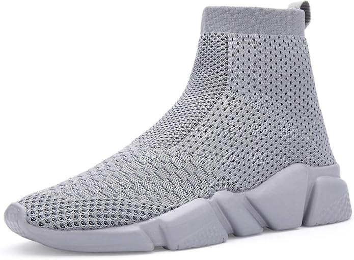 Santiro Mens Walking Shoes - Breathable Knit Slip On Sneakers