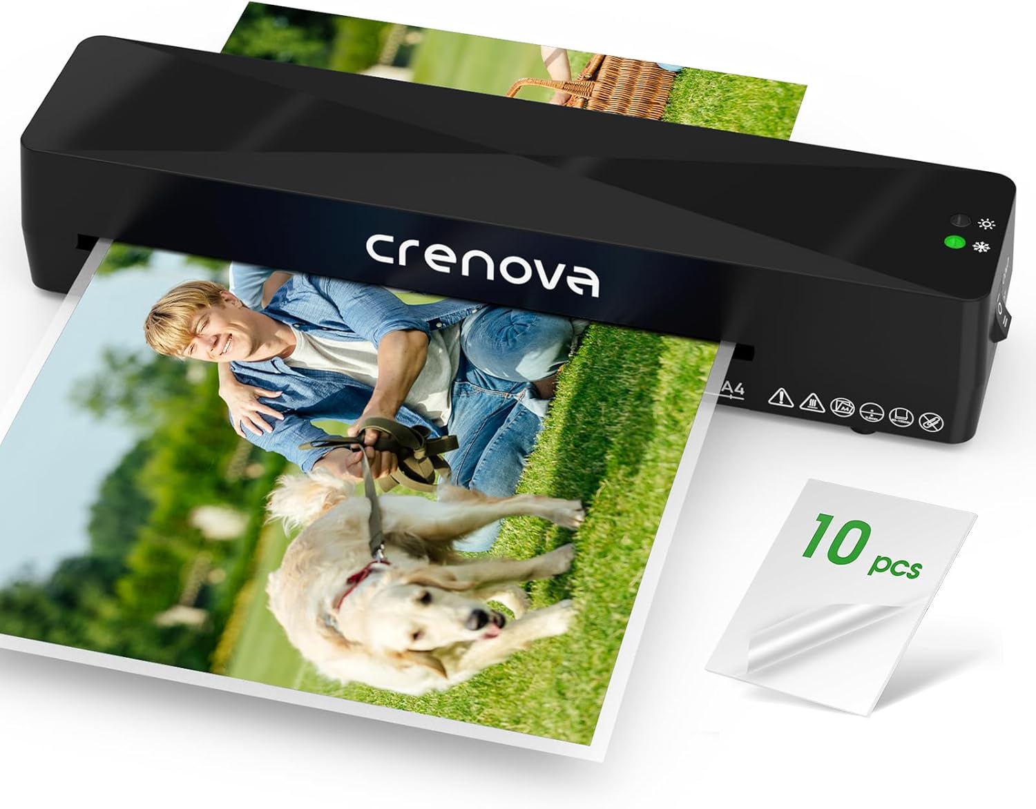 Fast Warm Crenova Laminator + 10 Sheets - Home, Office, School!