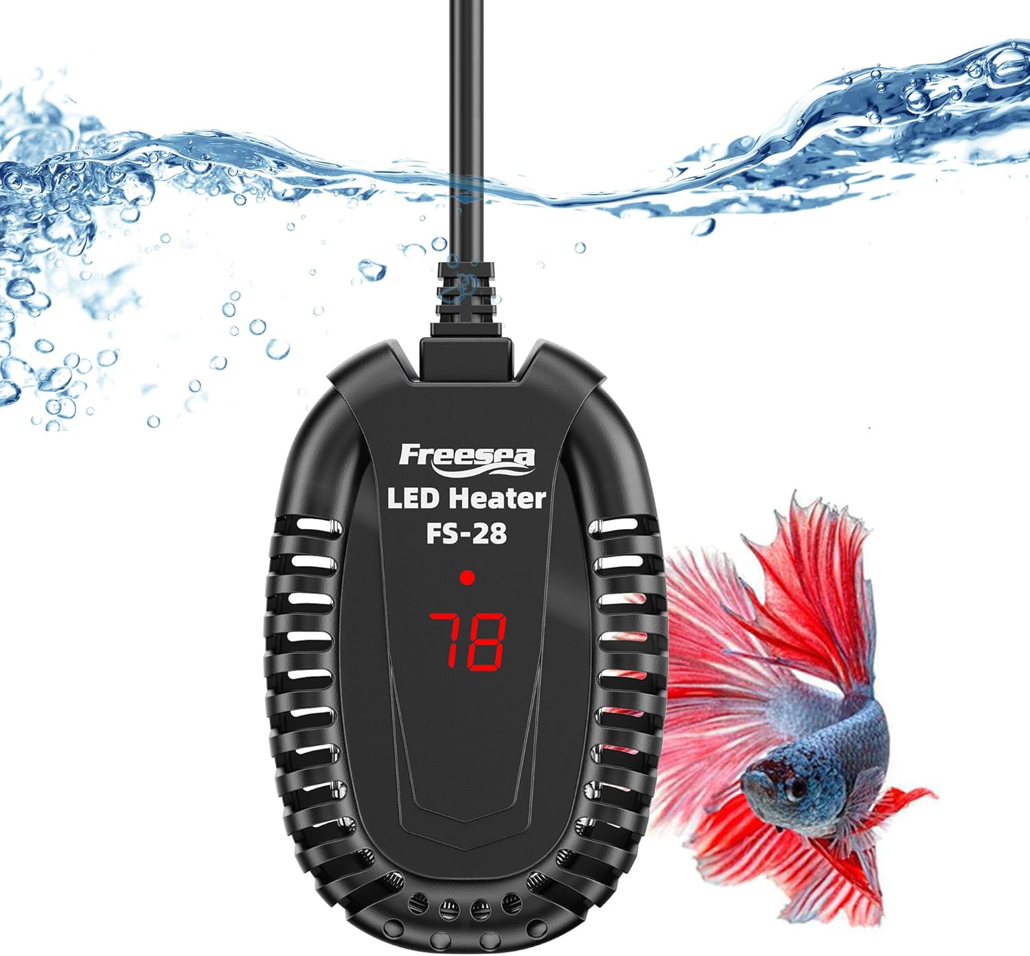 FREESEA 50W Small Submersible Turtle Heater