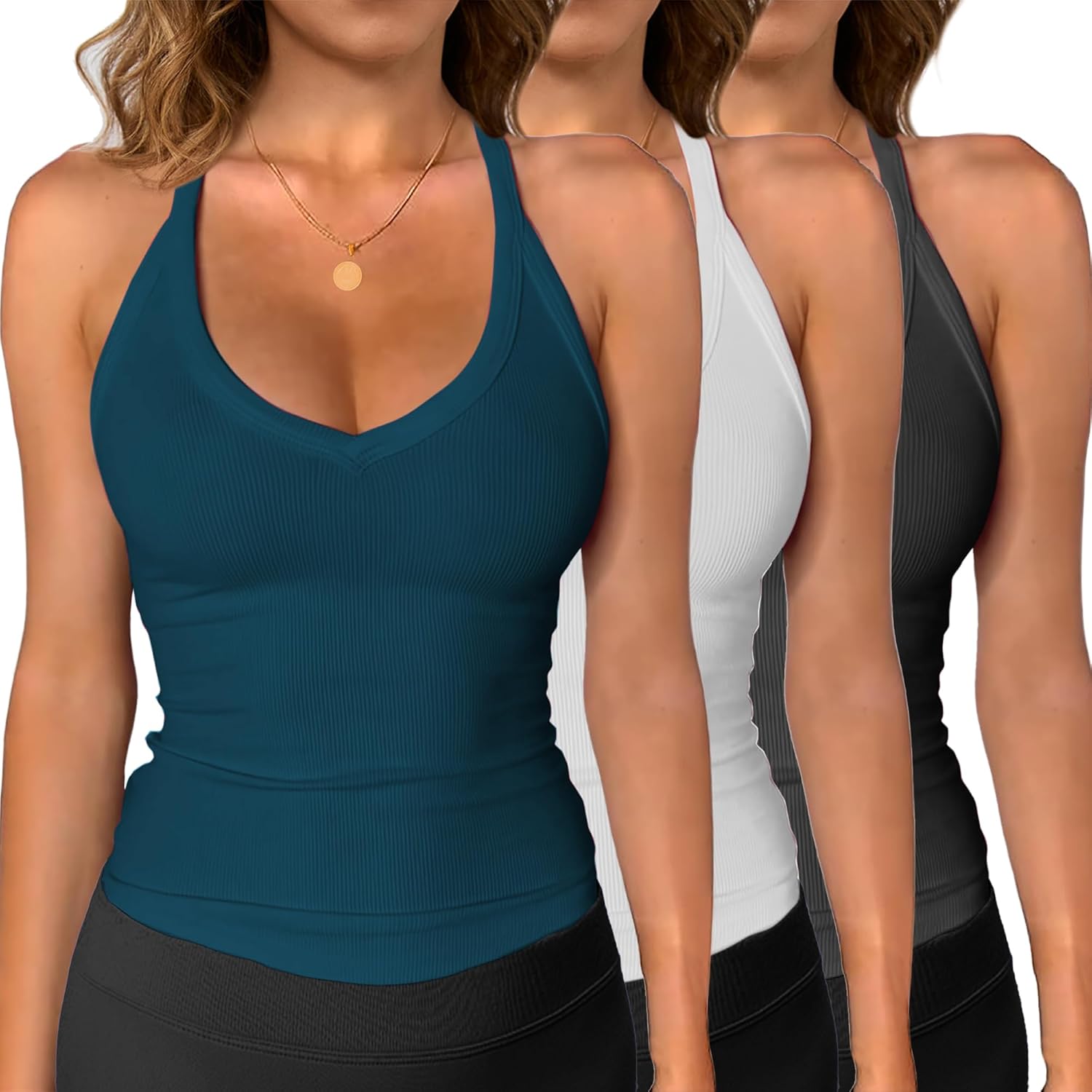 iGENJUN Workout Tops for Women: Stylish Racerback Tank Set