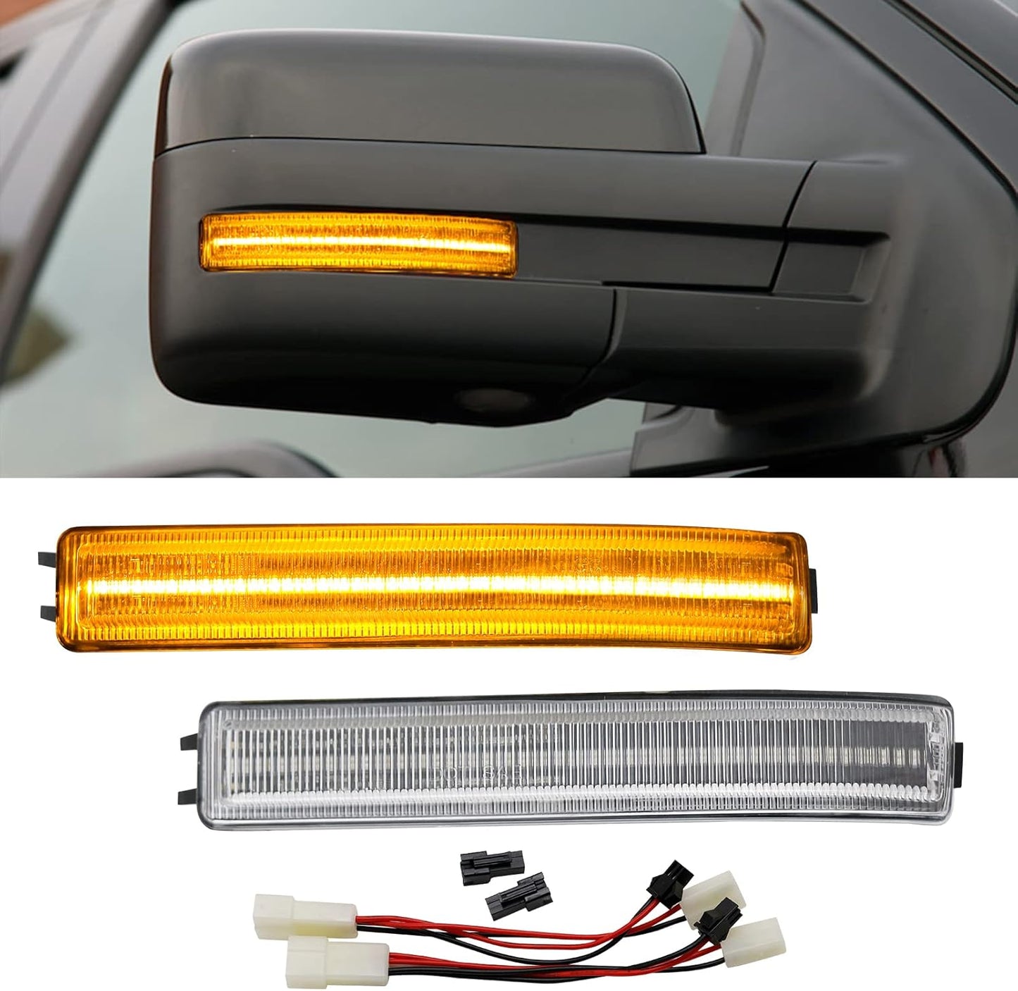 LED Side Mirror Turn Signal Lights for F150 2009-2014 Models