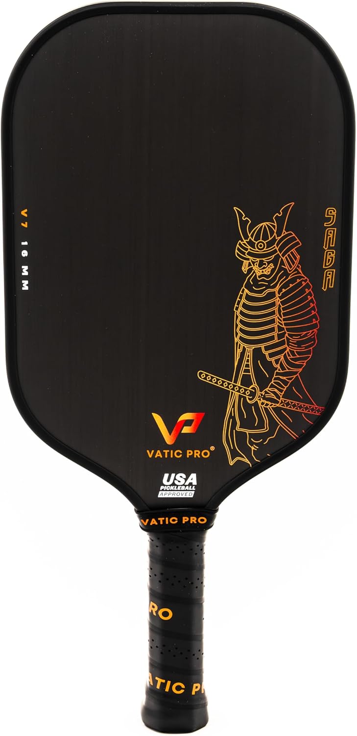 Saga 16mm Raw Carbon Fiber Paddle with Cover for Ultimate Power