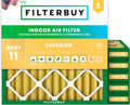 Filterbuy 10x10x2 Air Filter MERV 11 Allergen Defense - 6 Pack