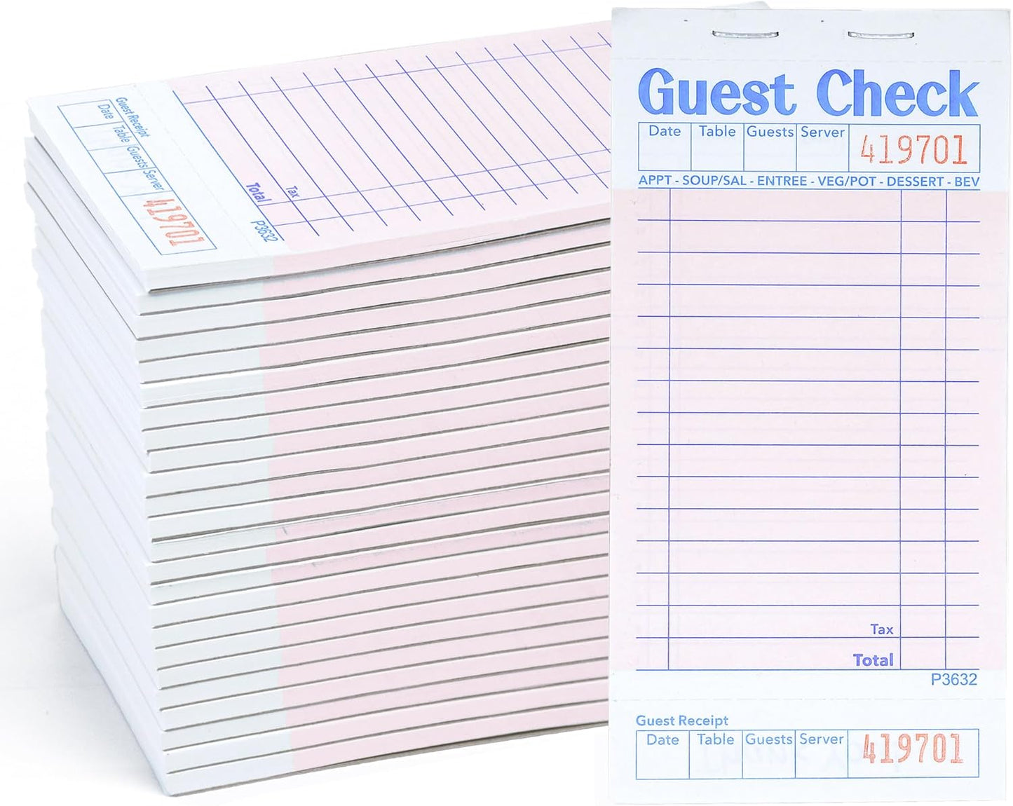 Budgenix Guest Checks Server Note Pads for Efficient Ordering