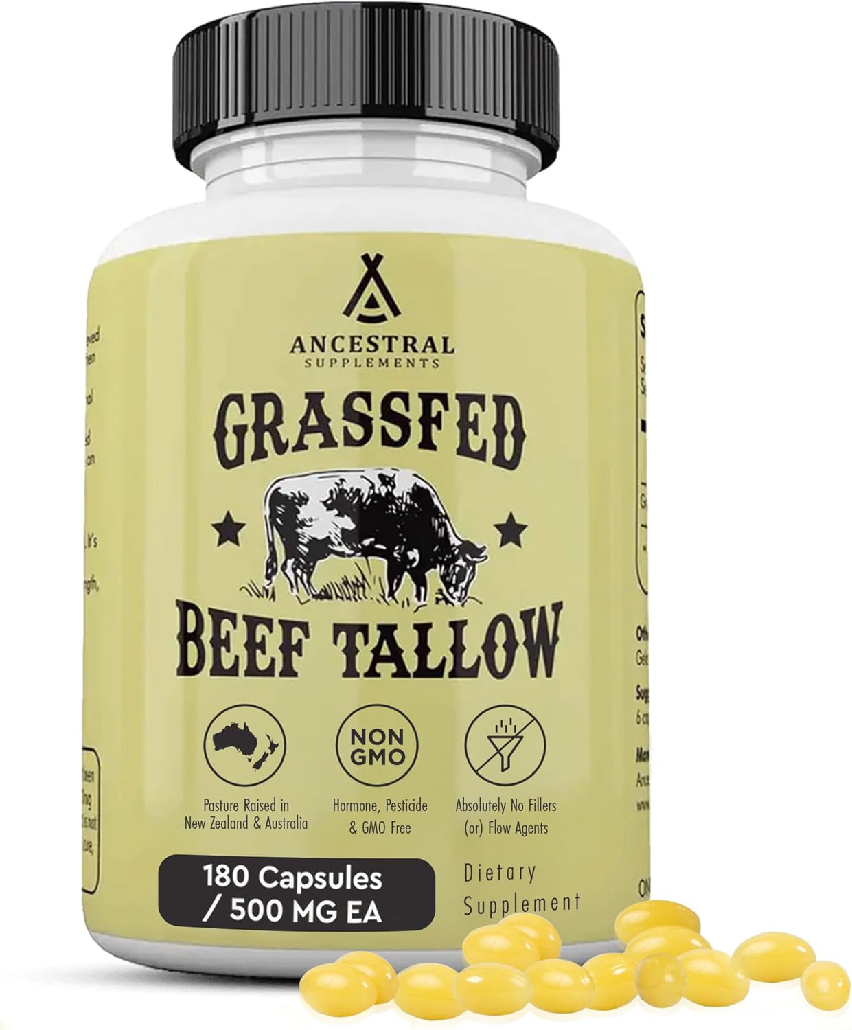 Grass Fed Beef Tallow Capsules for Immune and Overall Health