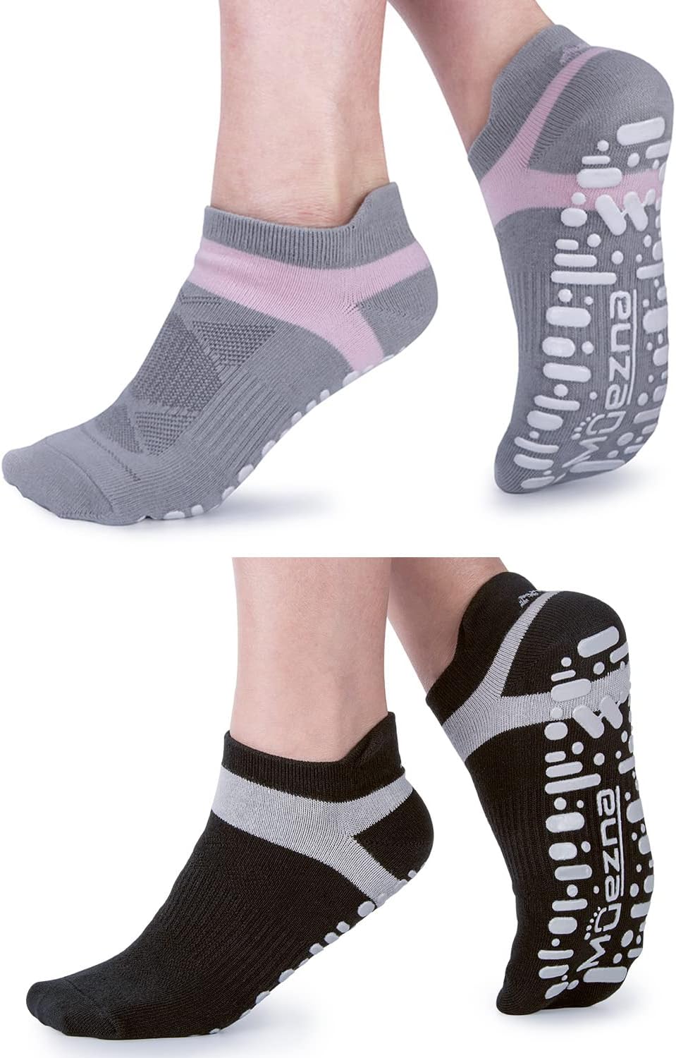 Muezna Anti-Slip Yoga Socks - Grip for Pilates!