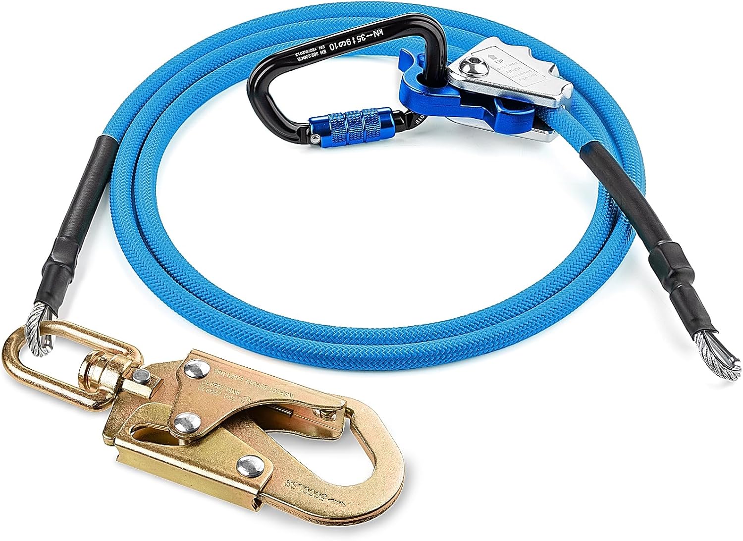 TRSMIMA Steel Wire Core Flipline - 10ft Fall Protection Lanyard