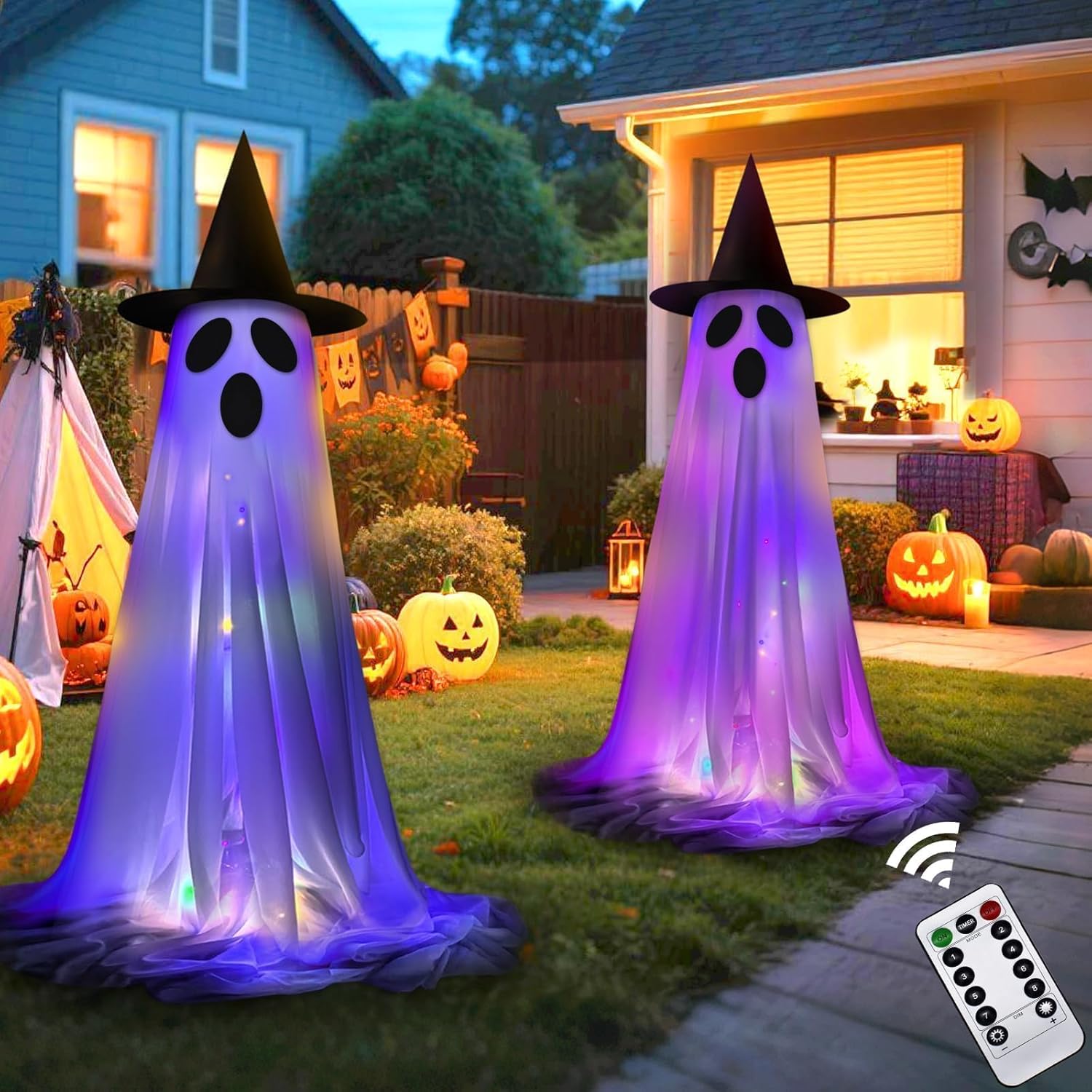 Light Up Ghost Kit for Halloween Decor - 55In Spooky Fun