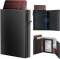 Mens Wallet Card Holder - Slim Pop Up Card Case for Front Pocket