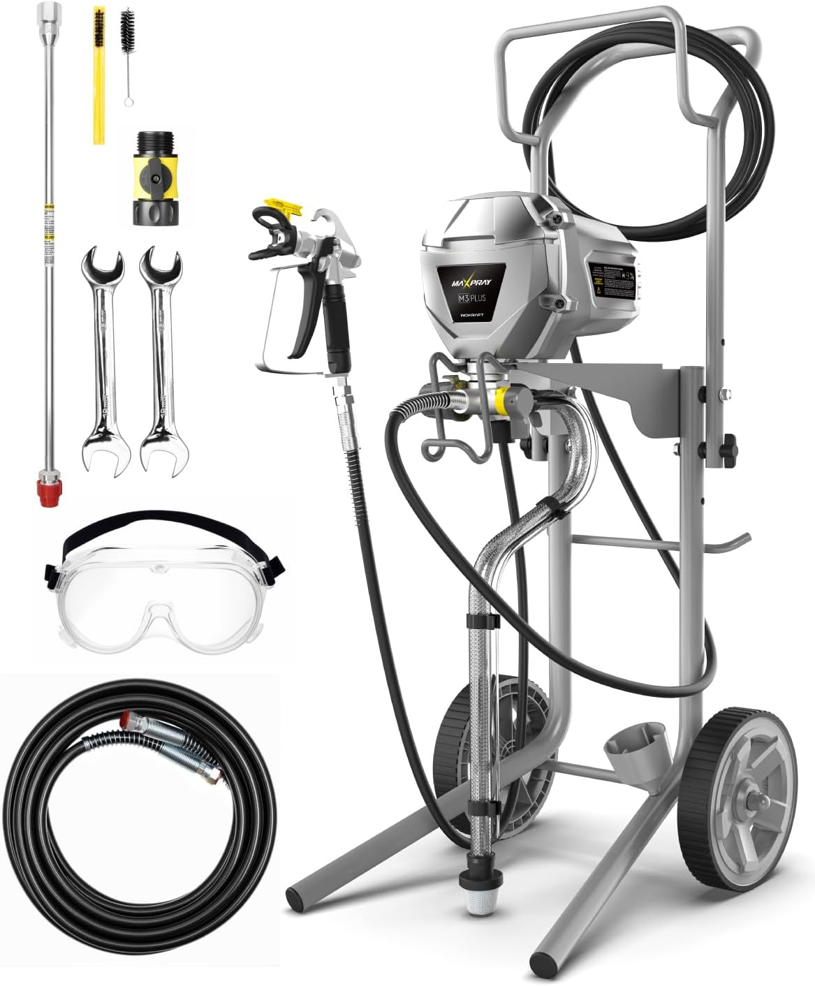 InoKraft MaXpray M3 Cart Airless Paint Sprayer for DIY Projects