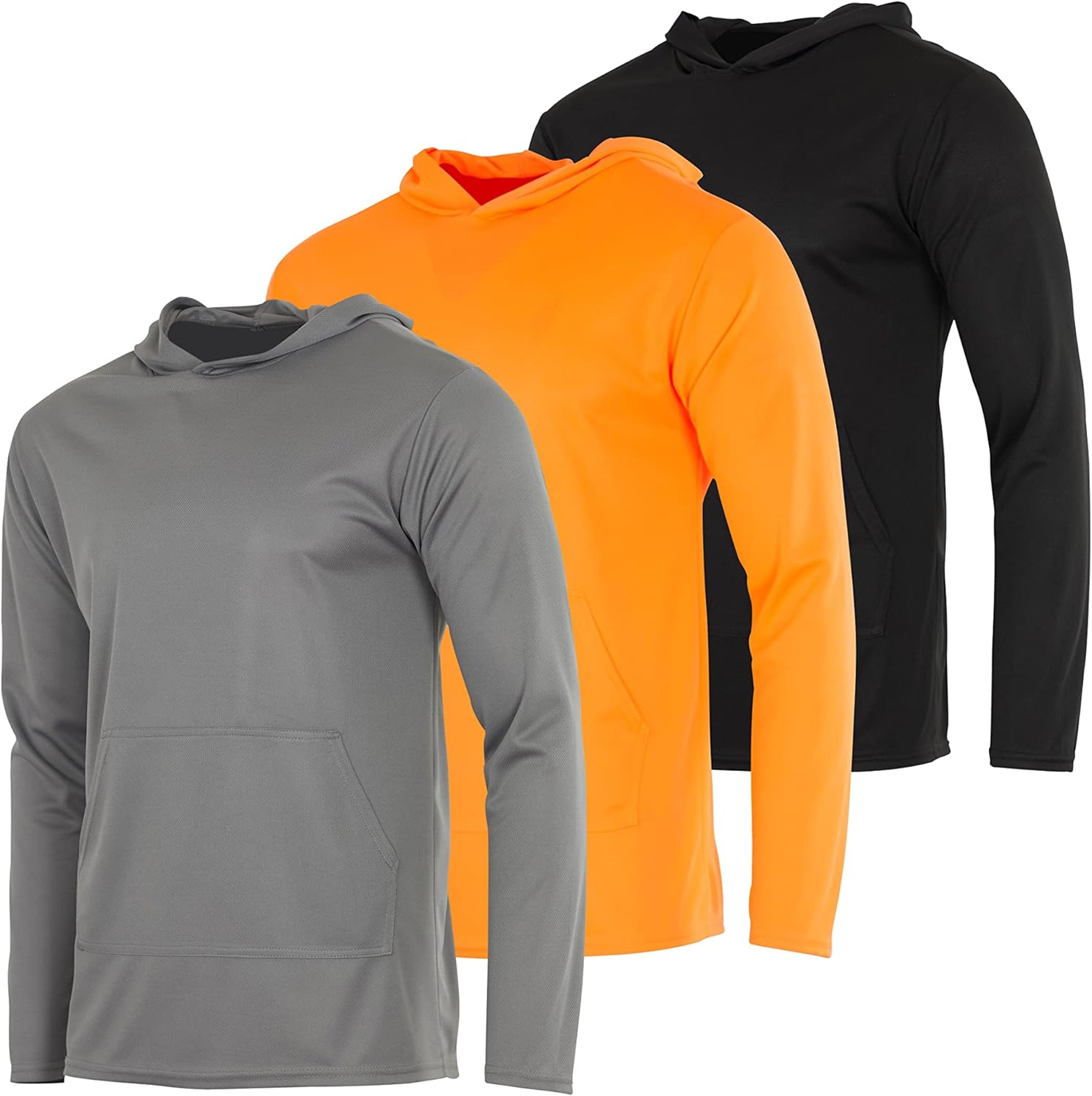 Real Essentials Men's Mesh Long Sleeve Hoodie for All Occasions