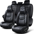Black Car Seat Covers Full Set for Sedans and SUVs - Waterproof