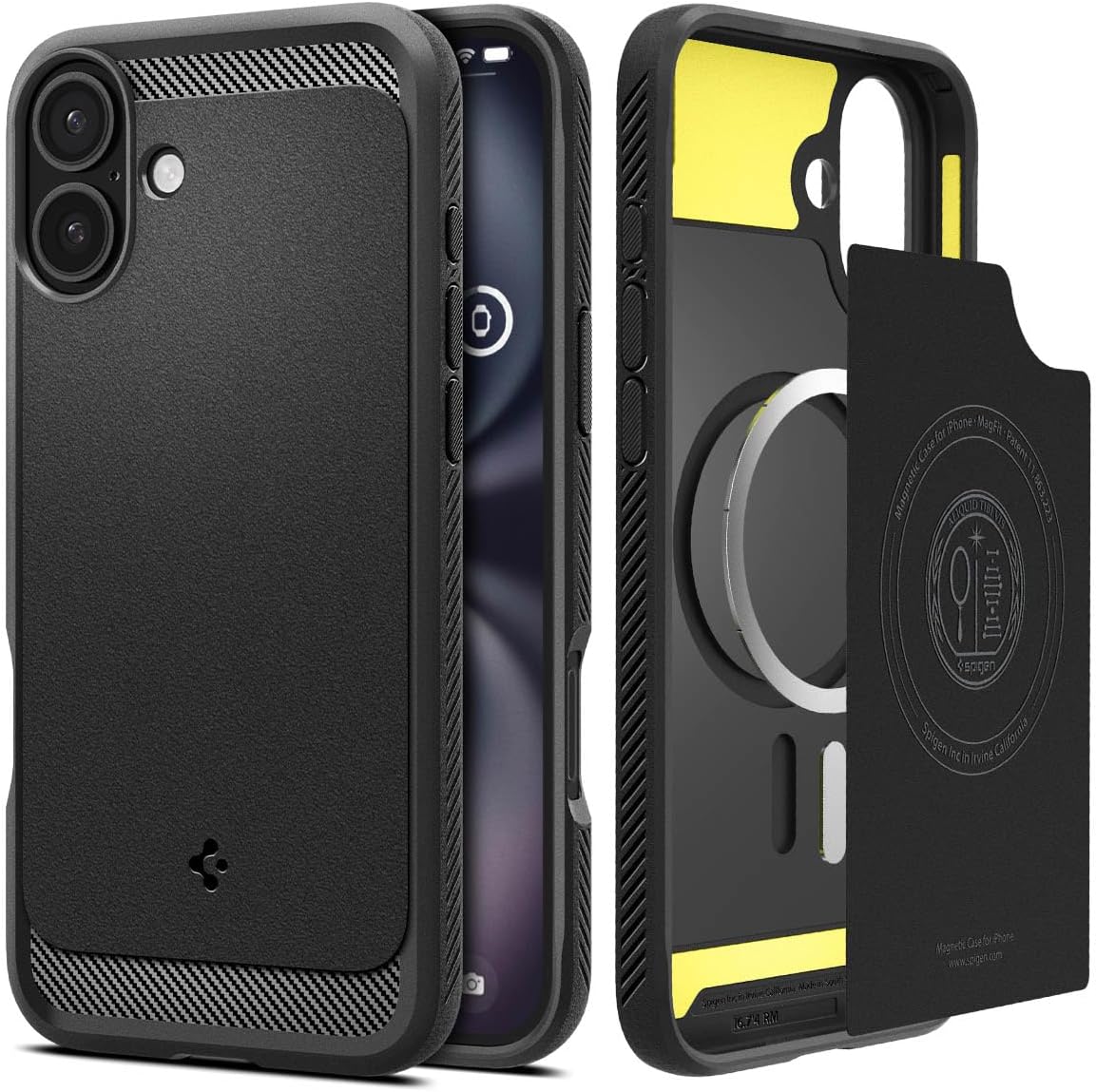 Spigen Rugged Armor MagFit Case for iPhone 16 Plus - Matte Black