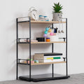 Wood Office Desk Shelf Organizer - Three Tier Desktop Storage Rack