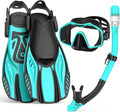 Snorkeling Gear for Adults with Panoramic Mask - Travel Set