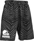 Zubaz Men's 7 in Inseam Shorts - Zebra Stripe NFL Style