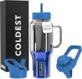 Coldest Tumbler with Handle and Straw - Leakproof 36 oz